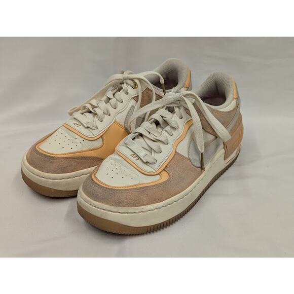 Nike Air Force 1 Shadow Cashmere/Orange Chalk DM8157-700 Womens Size 7.5 - Picture 1 of 10